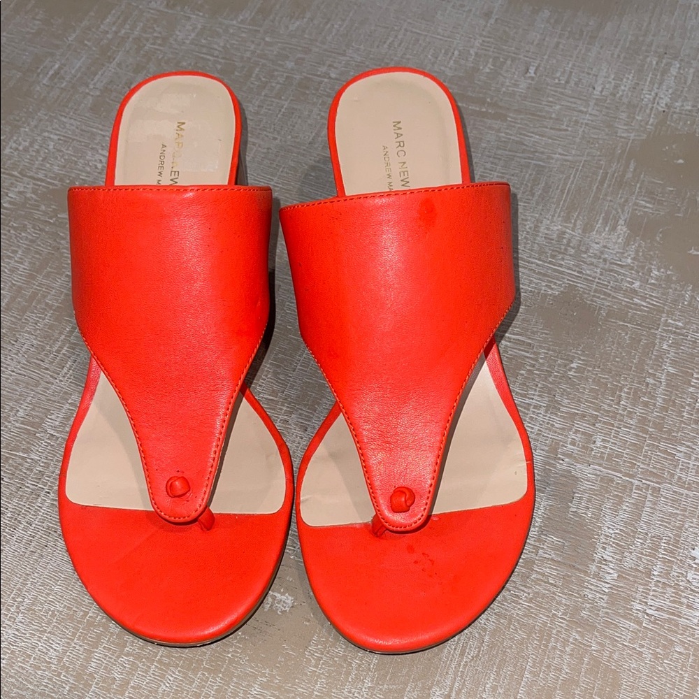 Marc Fisher Women's Red Slide Sandals